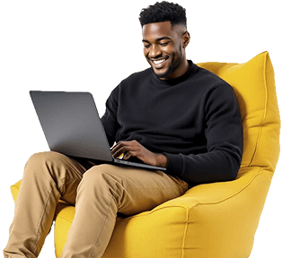 Professional mentor working on a laptop